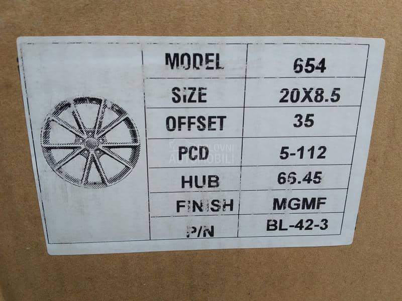 Aluminijumske felne rs 20" 5 x 112