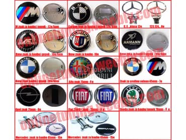 M znak crni samolepljivi za BMW 