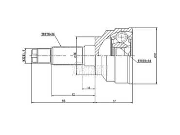 Homokineticki zglob za Mazda MX-5 od 1994. do 1998. god.