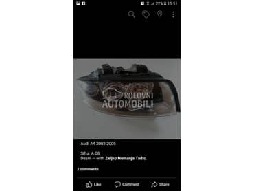 Farovi za Volvo V70 od 2000. do 2007. god.