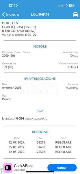 Mercedes Benz B 180 170 000 k m