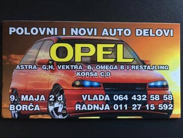 Opel Corsa C - kompletan auto u delovima