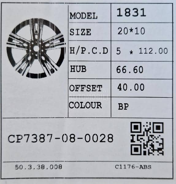 Aluminijumske felne bmw replica 20" 5 x 112