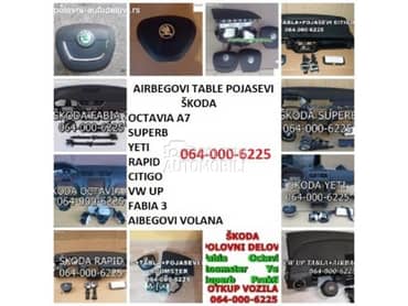 Skoda airbag,tabla, pojasevi za Škoda Citigo