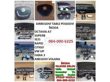 Skoda airbag,tabla,pojasevi za Škoda Fabia