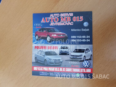auto u delovima za Volkswagen Caddy, Golf 5, Golf 6 ...