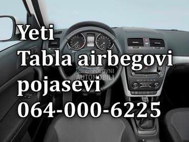 Skoda Yeti, tabla,airbag,pojas za Škoda Yeti