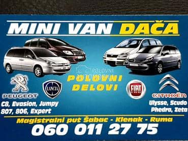 Polovni Delovi za Citroen Evasion od 1995. do 2002. god.