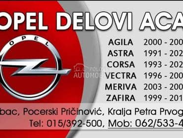 Delovi za Opel Mokka od 2000. do 2021. god.