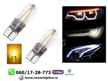 T10 w5w led sijalice zute  