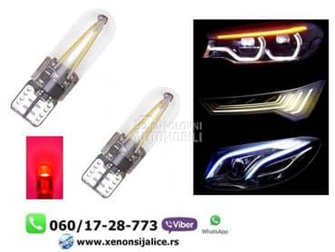 T10 w5w led sijalice crvene  