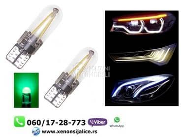 T10 w5w led sijalice zelene  
