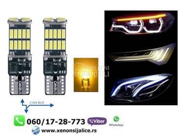 T10 w5w led sijalice kan bus zute  