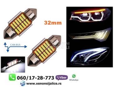 C5w sulfidne led sijalice 32mm kan bus bele  