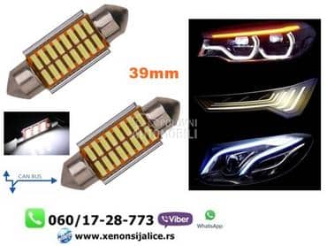 C5w sulfidne led sijalice 39mm kan bus bele  