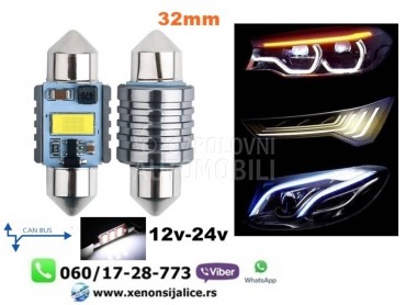 C5w sulfidne led sijalice 32mm kan bus bele  