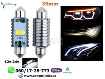 C5w sulfidne led sijalice 39mm kan bus bele  