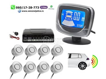 Parking senzori set model prednji i zadnji sivi  