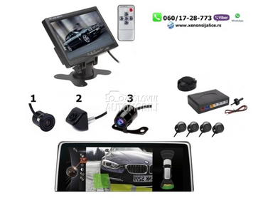 Parking kamera monitor i parking senzori set 7 inca model 2  