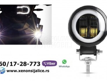 UNIVERZALNI LED FAR ZA MOTORE 20W LED MOTO FAR 7CM  