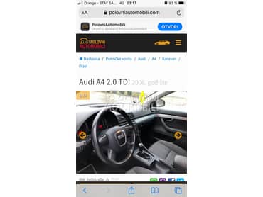 ISTRUMENT TABLA SA AIRBEGOM za Audi A3, A4, A6 od 2000. do 2012. god.