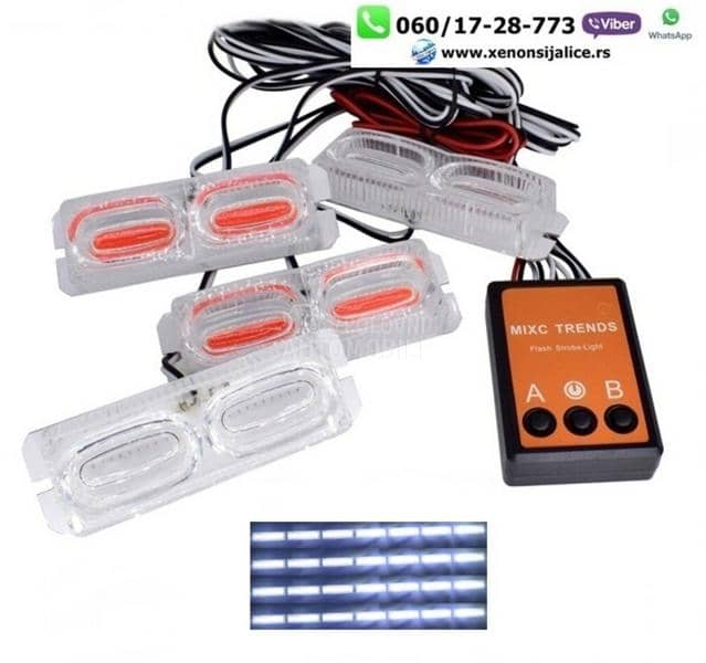 Led blinkeri 7cm x 3cm beli