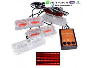 Led blinkeri 7cm x 3cm crveni  