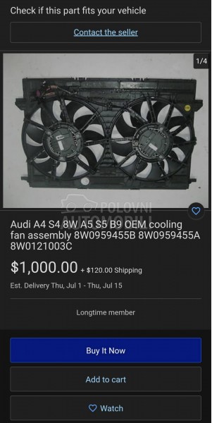 ventilator hladnjaka