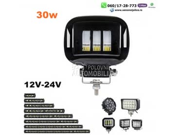 UNIVERZALNI LED FAR ZA MOTORE 30W LED MOTO FAR 12CM X 15CM  