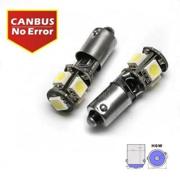 LED SIJALICE H6W/BAX9S CANBUS