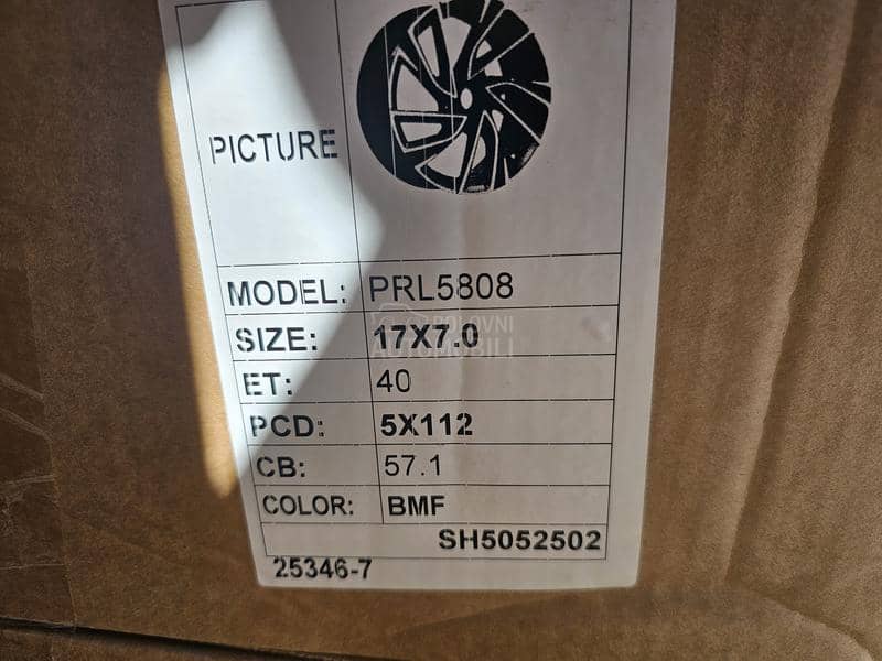 Aluminijumske felne  17" 5 x 112