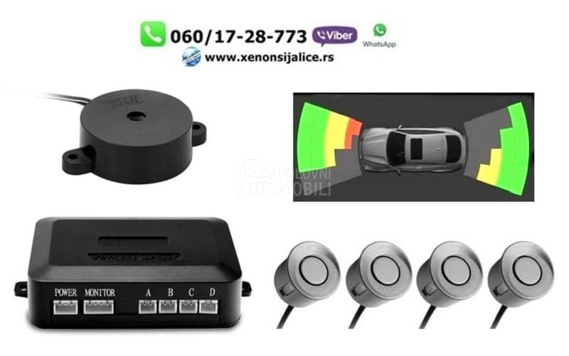 Parking senzori android set t sivi video prikaz na multimedi