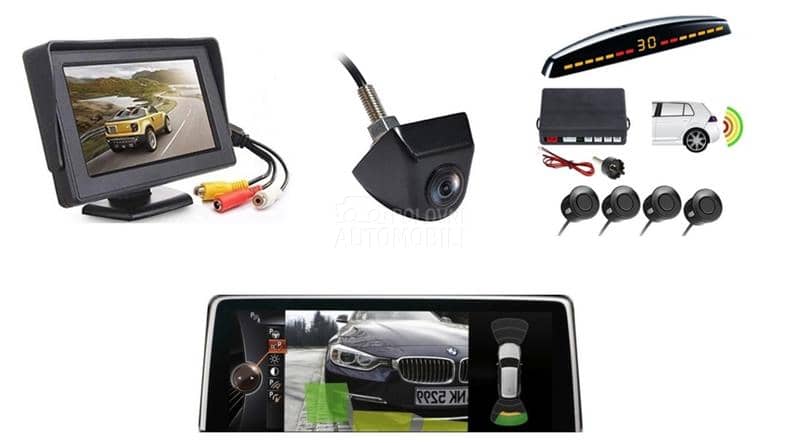 Parking senzori android set beli video prikaz na multimediji