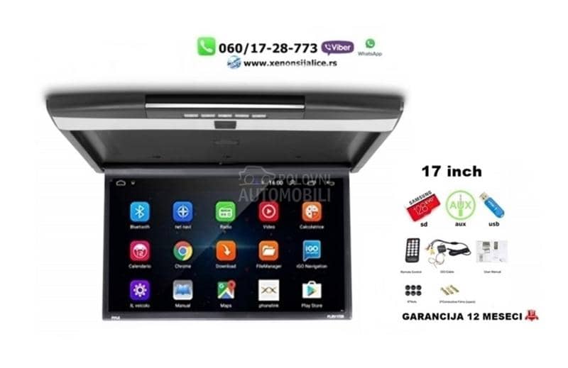 Krovni led monitor android usb sd 17 inca univerzalni