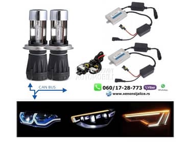 Xenon komplet set kan bus h4 8000k ksenon  