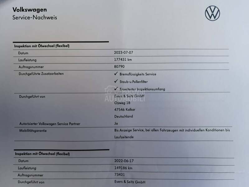 Volkswagen Passat B8 2,0 tdi iz nem acke