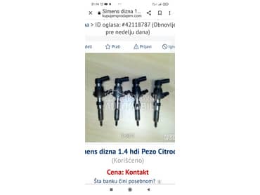 dizna simens 1.4 hdi za Peugeot 206 od 2001. do 2008. god.