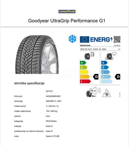 Goodyear 305/30 R21 Zimska