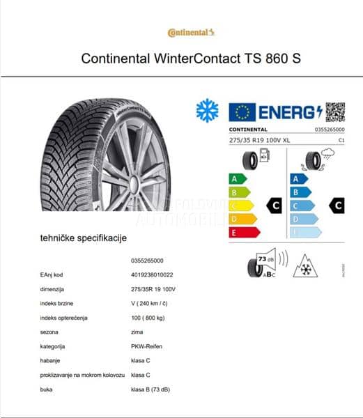 Continental 275/35 R19 Zimska