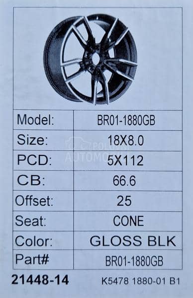 Aluminijumske felne replica bmw 18" 5 x 112