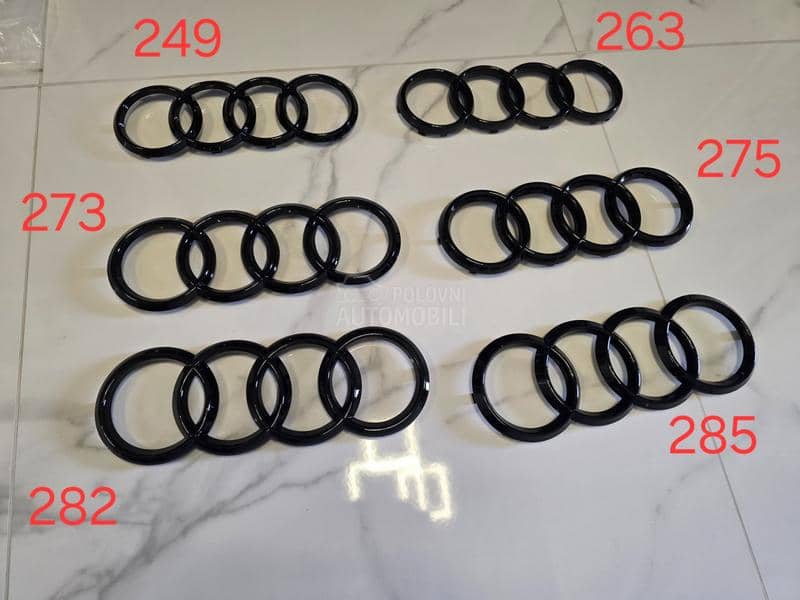 Sjaj crni prednji znak NOVO