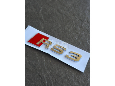 RS3 siva oznaka gepeka NOVO za Audi A3