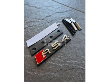 RS4 siva oznaka maske NOVO za Audi A4, RS4, A4 Allroad