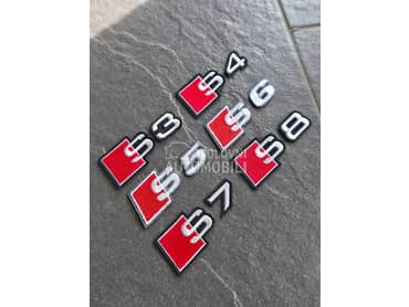 S3,S4,S5,S6,S7,S8 vezeni logo za Audi A3, A4, A5 ...