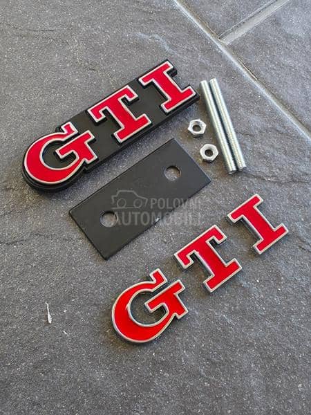 GTI oznaka crveno hrom NOVO