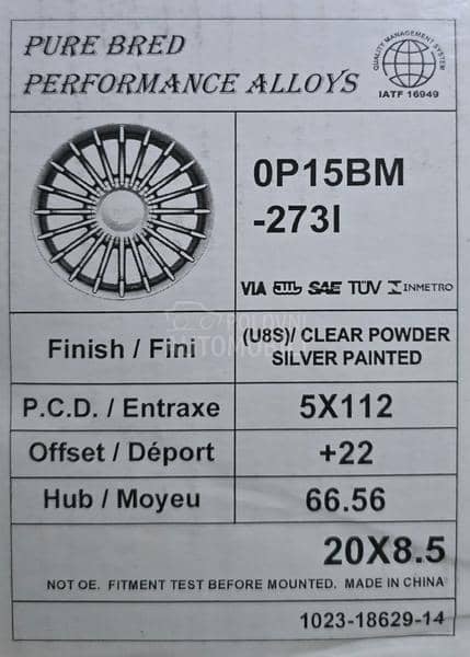 Aluminijumske felne alpina replica 20" 5 x 112