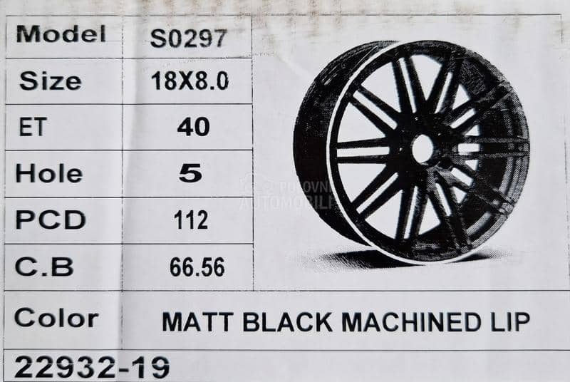 Aluminijumske felne replica mercedes 18" 5 x 112