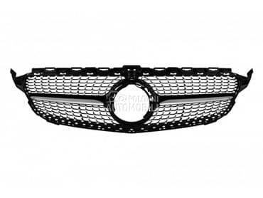 Maska Diamond hrom-crna W205 za Mercedes Benz C 180, C 200, C 220 ... od 2018. do 2020. god.