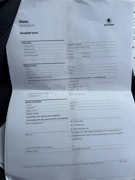 Škoda Octavia 1.5TGI/CNG/orig. k m