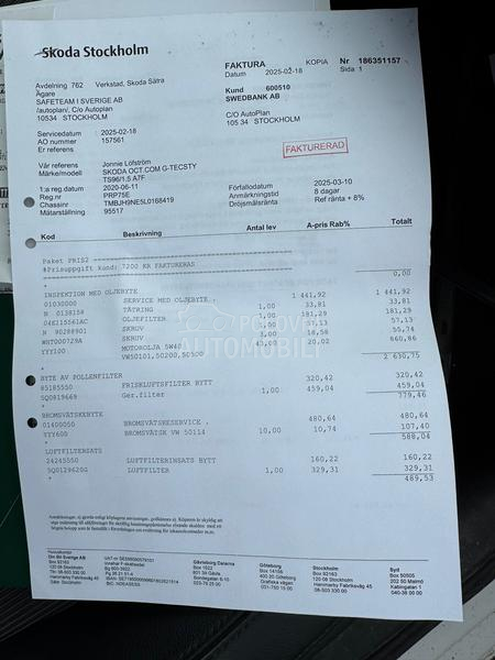 Škoda Octavia 1.5TGI/CNG/orig. k m